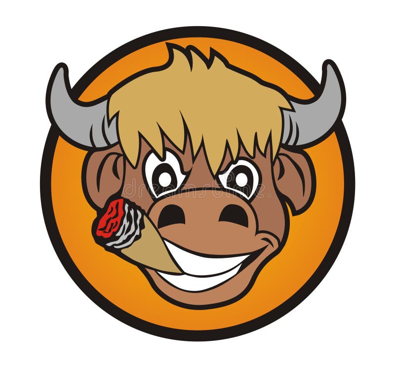Bull smoke stock illustration. Illustration of design - 49596392