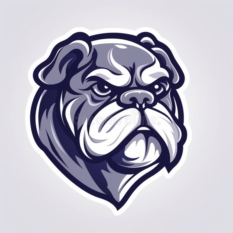 Bulldog illustration logo