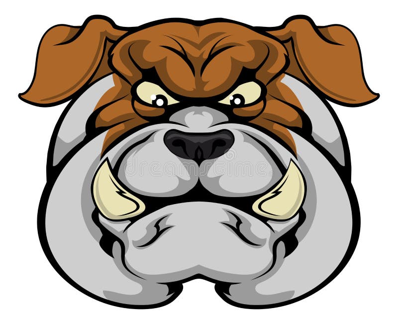 Bulldog mascot face stock vector. Illustration of icon - 43861848