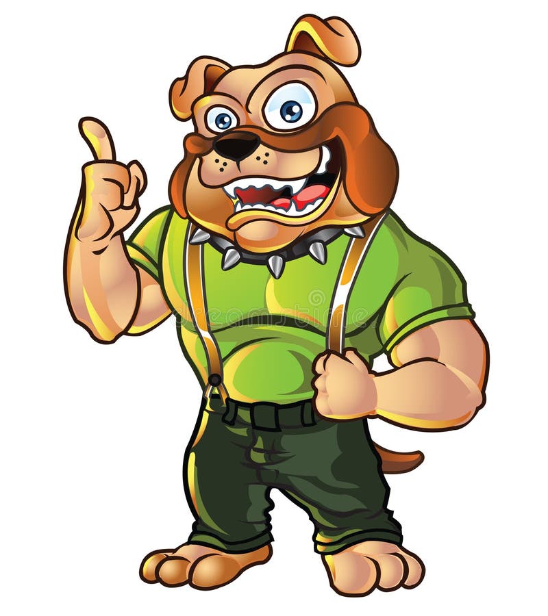 Bulldoggmaskot royaltyfri illustrationer Bulldoggmaskot royaltyfri illustrationer