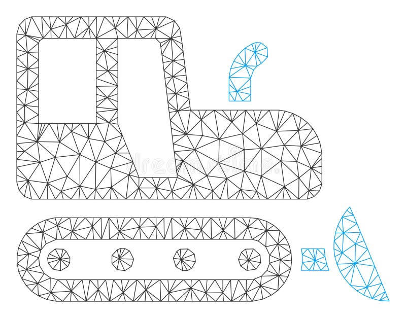 Bulldozer Polygonal Frame Vector Mesh Illustration vector illustration Bulldozer Polygonal Frame Vector Mesh Illustration vector illustration