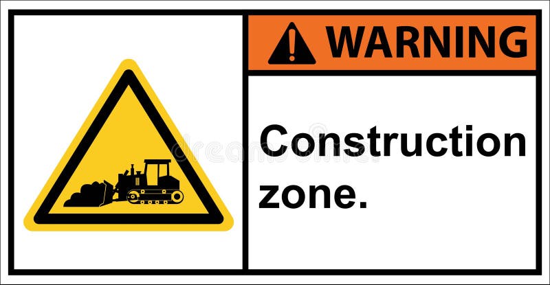 Warning Sign Excavator Stock Illustrations – 458 Warning Sign Excavator ...