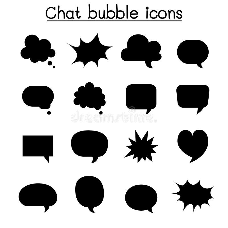 Bulle de conversation, bulle vocale, conversation, ensemble d'icônes vocales