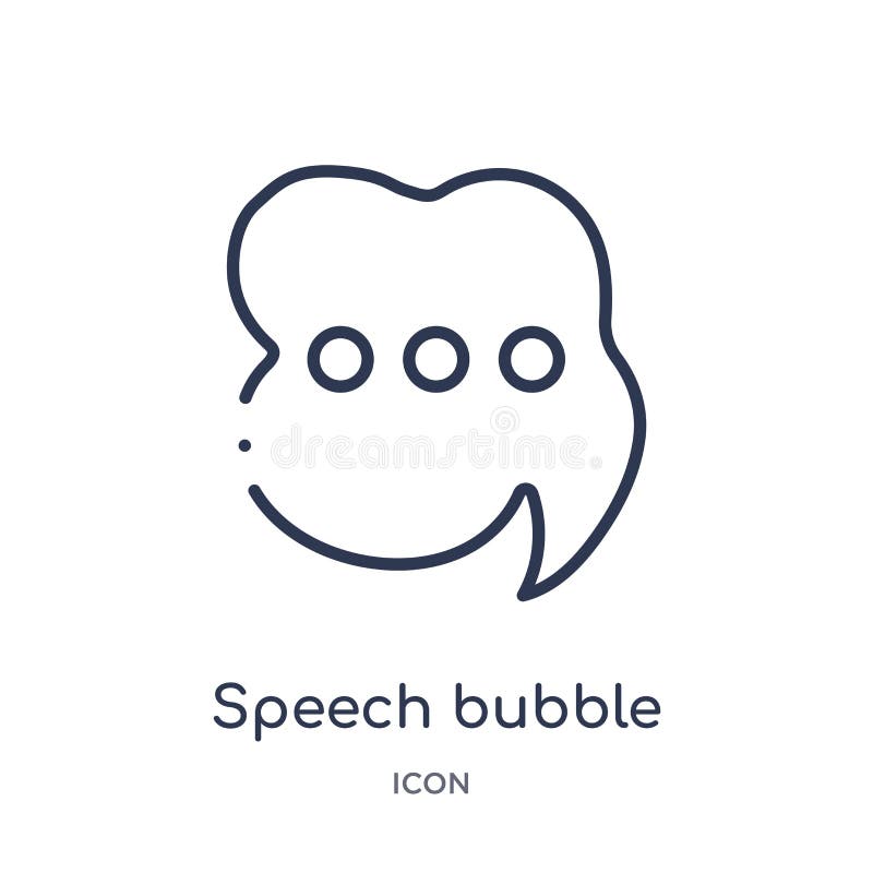 bulle de la parole avec trois points à l'intérieur d'icône de collection d'ensemble d'interface utilisateurs Ligne mince bulle de illustration stock bulle de la parole avec trois points à l'intérieur d'icône de collection d'ensemble d'interface utilisateurs Ligne mince bulle de illustration stock