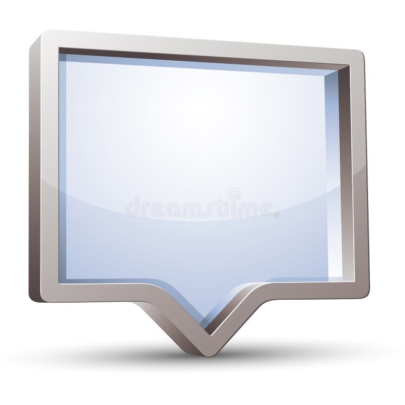 bulle vide arrondie rectangulaire de la parole 3d illustration de vecteur bulle vide arrondie rectangulaire de la parole 3d illustration de vecteur