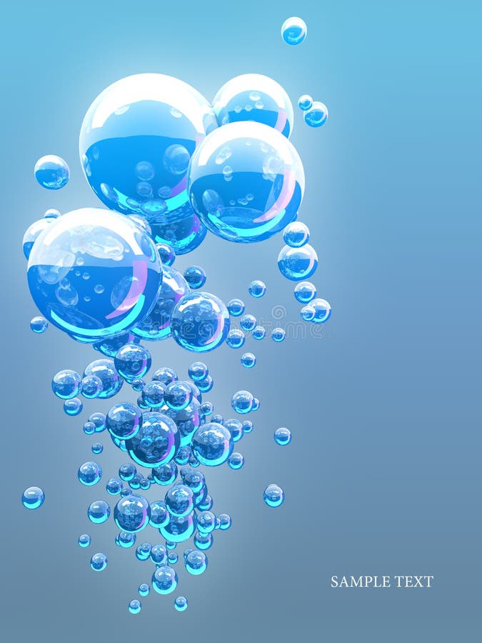 Bulles bleues abstraites illustration stock Bulles bleues abstraites illustration stock