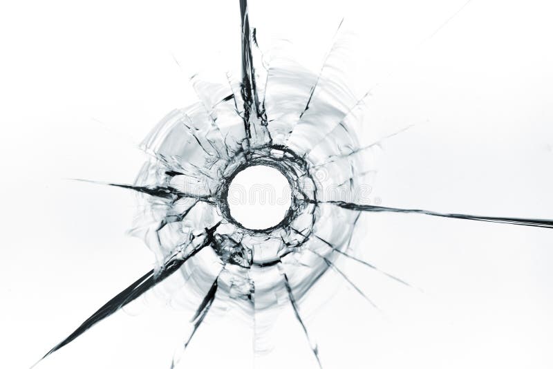 bullet hole in glass