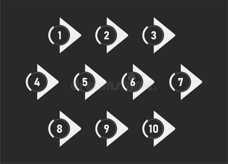 Bullet points template design with a single-colour stock illustration