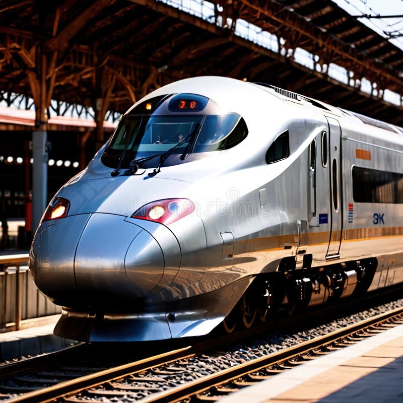 Tren de mare viteză pentru transport feroviar în comun stock illustration