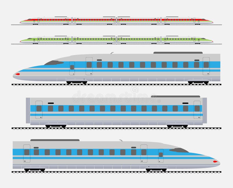 Bullet Train or Passenger Express Train Stock Illustration ...