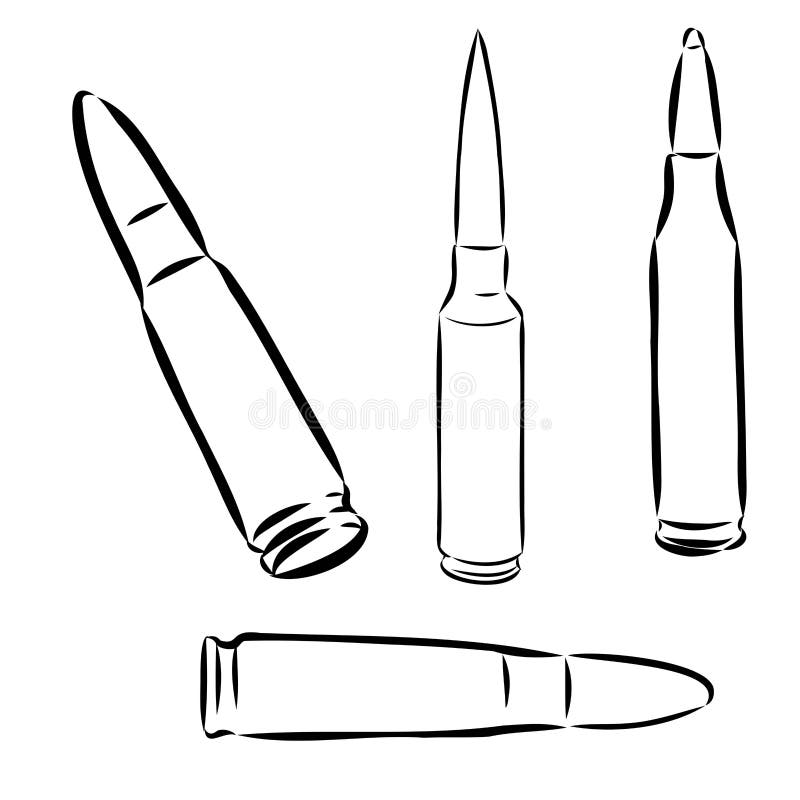 Bullet Drawing Shell Stock Illustrations 112 Bullet Drawing Shell