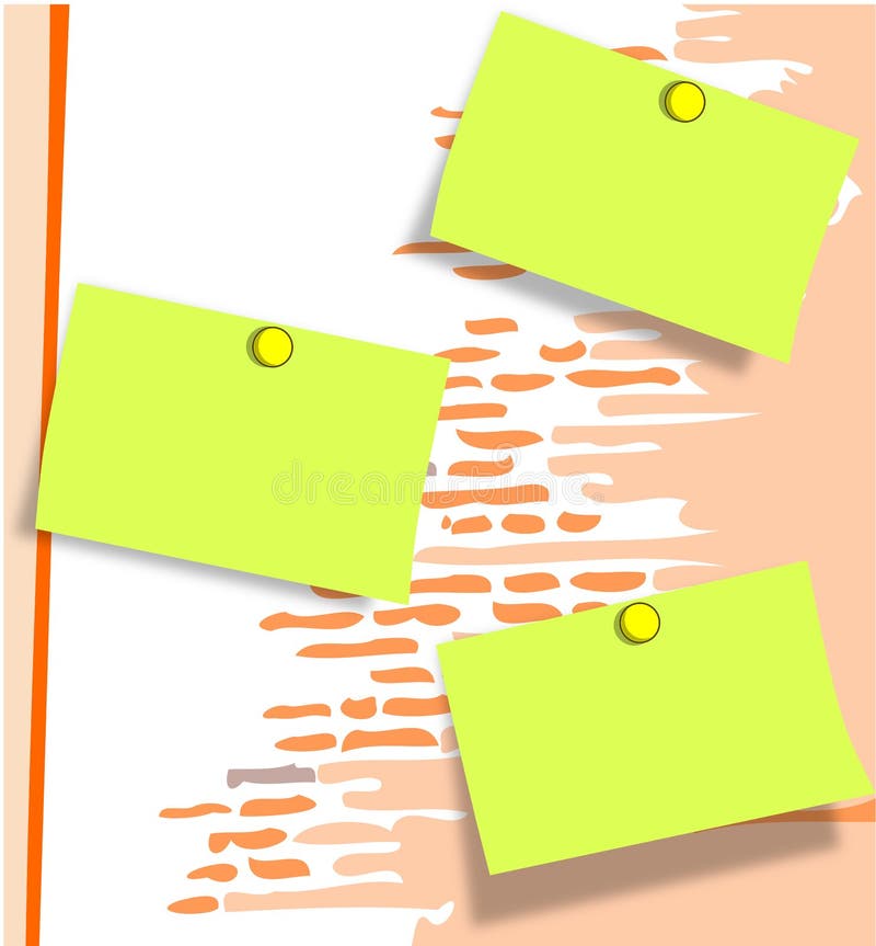 Colorful Bulletin board stock illustration. Illustration of list 34909283