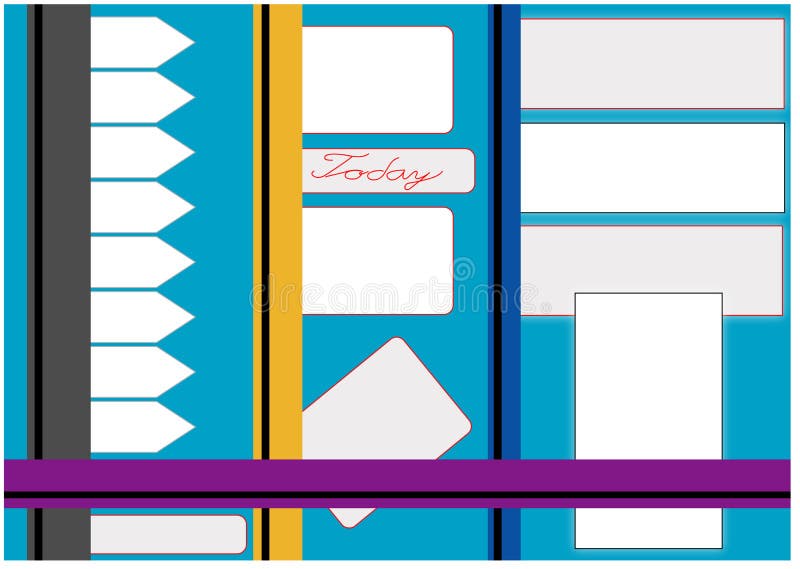 Blue bulletin board stock illustration. Illustration of blue 90802277