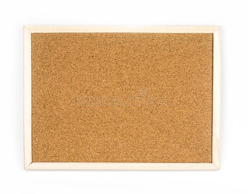 Bulletin Board on White Background, Cork Board Stock Photo Image of