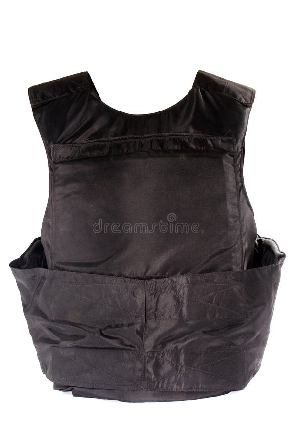 Heavy Bulletproof Vest Isolated Stock Image - Image of kevlar, green ...