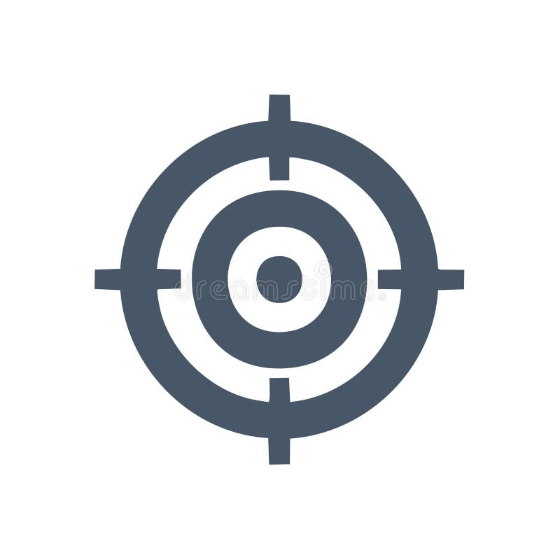 Bullseye Aiming Target Vector Icon Goal or Precision Graphic. Aiming target vectors