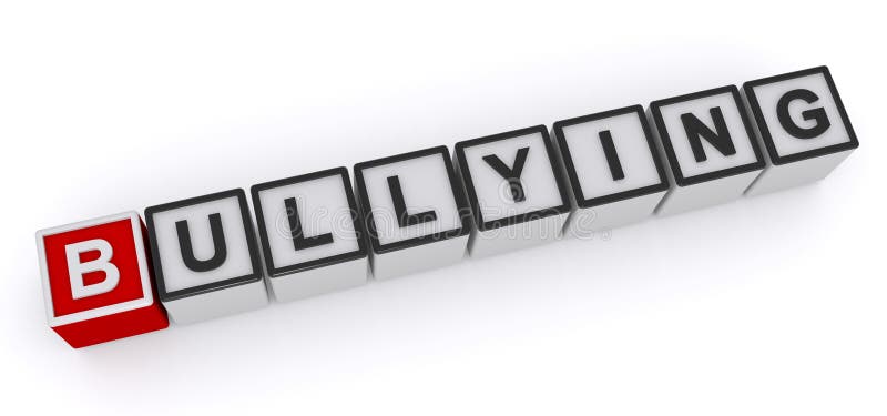 Bullyıng word block vector illustration