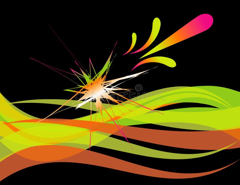 A Colorful Explosion is Featured in an Abstract Illustration. A Colorful Explosion is Featured in an Abstract Illustration.