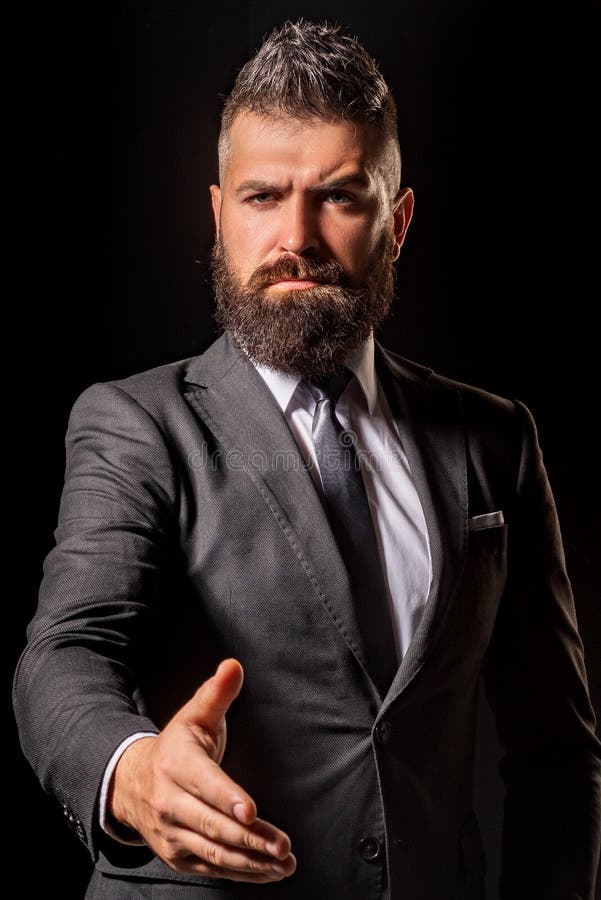 Bun venit în afaceri. pregătit pentru lucru. salut om de afaceri. om al energiei și afaceri. felicitare pentru un om de afaceri se stock photography