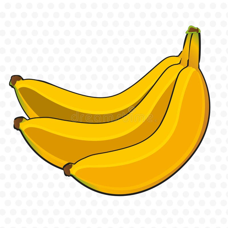 Cartoon banana fruits bunches of fresh bananas Vector Image