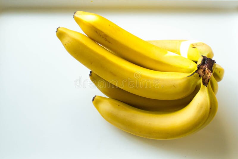 Cavendish Banana Isolated on White Background Stock Photo - Image of tropical, f