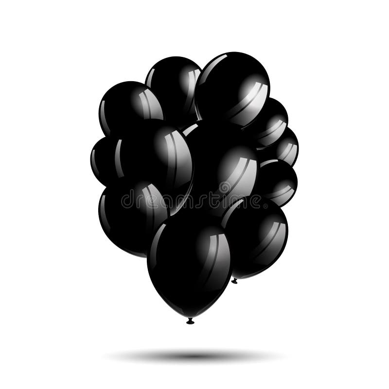 Download Bunch Of Black Glossy Inflatable Balloons Stock ...