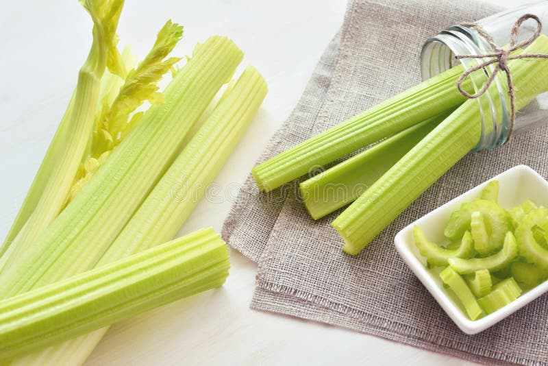 Bunch of celery stalks stock photo. Image of stalk, grey 98517822