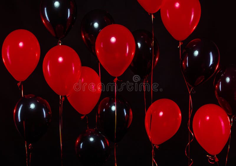 Balloons Black Background