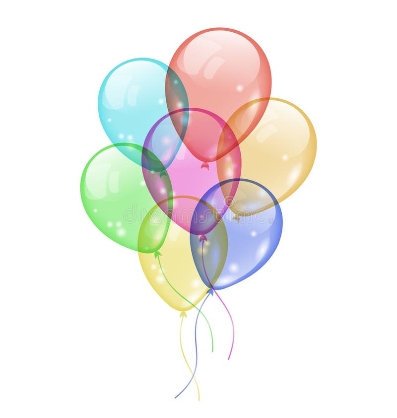 Bunch colorful balloons isolated on white backgrou vector illustration Bunch colorful balloons isolated on white backgrou vector illustration