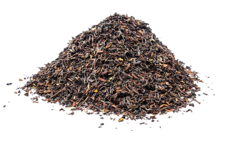 A Bunch of Dry Black Unpressed Tea with Flavors Stock Image Image of
