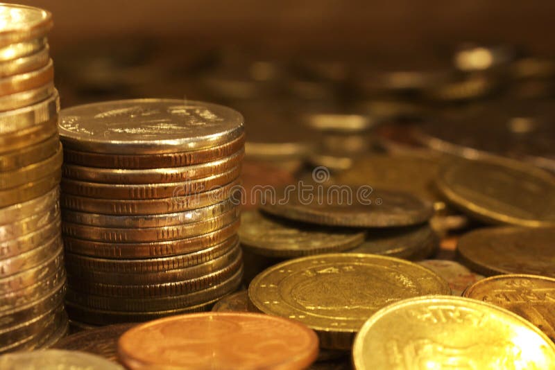 A bunch of golden metallic coins royalty free stock photos A bunch of golden metallic coins royalty free stock photos