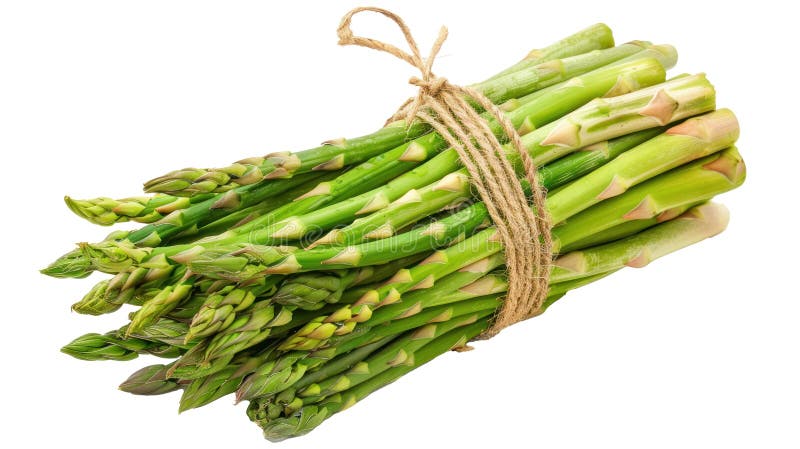 Bunch Of Green Asparagus isolate on transparency stock illustration
