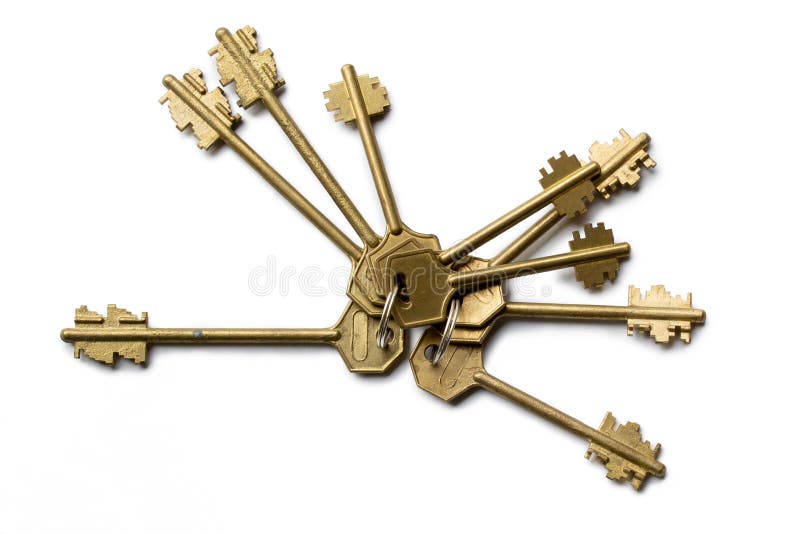 Bunch of keys isolated on white background royalty free stock photography Bunch of keys isolated on white background royalty free stock photography