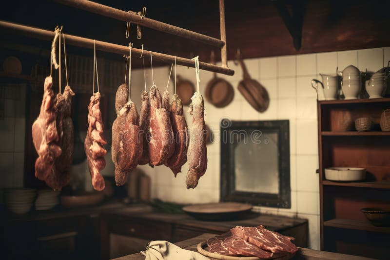 Hanging Meat Stock Illustrations 1,033 Hanging Meat Stock