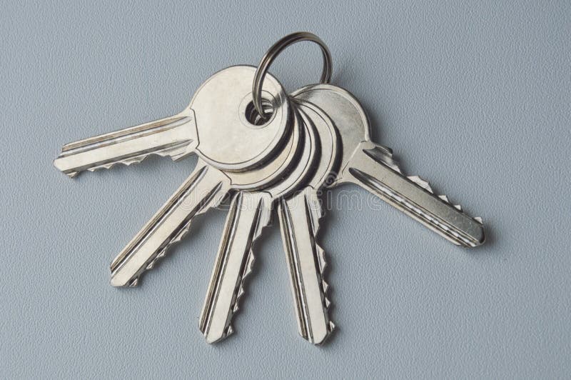 A Bunch of Keys on a Gray Background. Metal Keys. Door Key. Stock Image - Image of secrecy, obsolete: 160004185