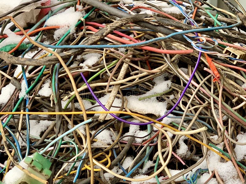 A bunch of old used electric wires. Wiring in the garage from an electrician. Multi-colored wires in a car service. A bunch of old used electric wires. Used royalty free stock images A bunch of old used electric wires. Wiring in the garage from an electrician. Multi-colored wires in a car service. A bunch of old used electric wires. Used royalty free stock images