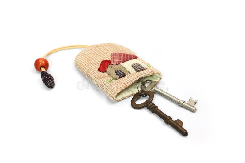 Bunch patchwork with Old Key stock image