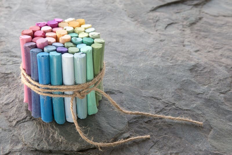 Rainbow Colored Pastel Crayons on Black Backround Stock Photo Image of colored, drawing 125242912