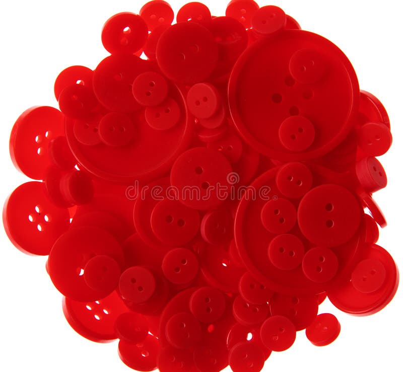 Red Sewing Buttons Isolated on White Stock Image Image of brown, background 173414271