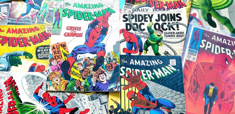 Amazing Spider-Man Aka Spiderman Old Comic Comics Editorial Stock Image -  Image of spiderman, face: 250636064