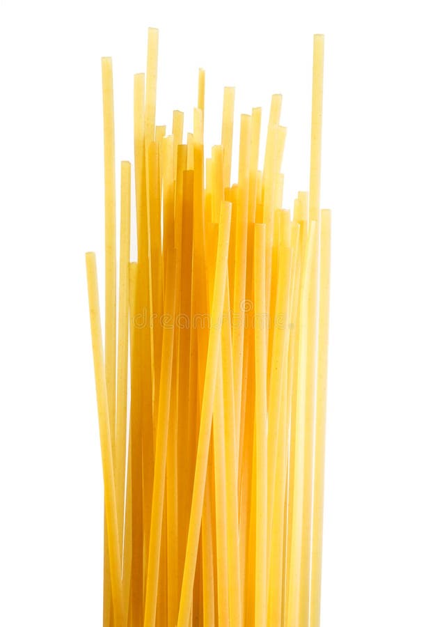 Bunch of spaghetti isolated on white.