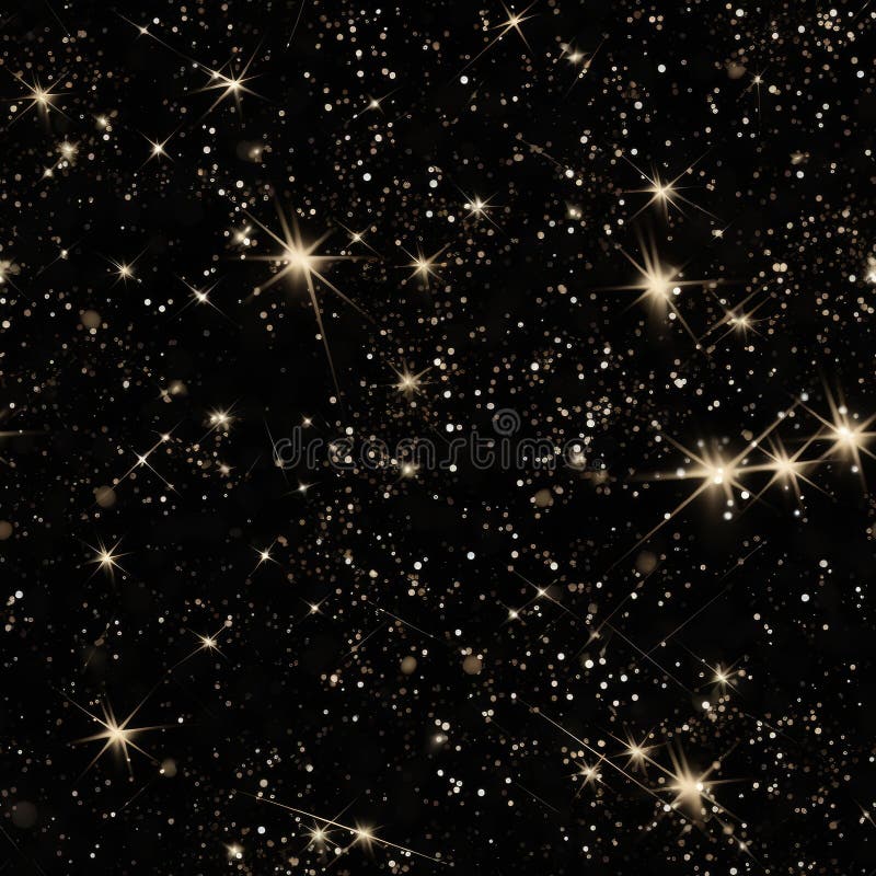 A Bunch of Stars that are in the Sky Seamless Pattern Stock