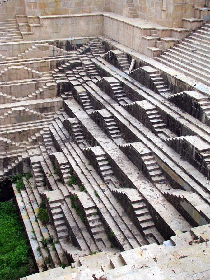 Bundi, India: amazing medieval stepwell. royalty free stock photo