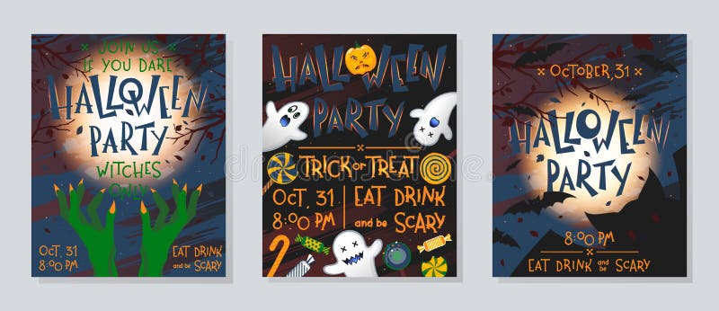 Bundle della festa di Halloween illustrazione di stock