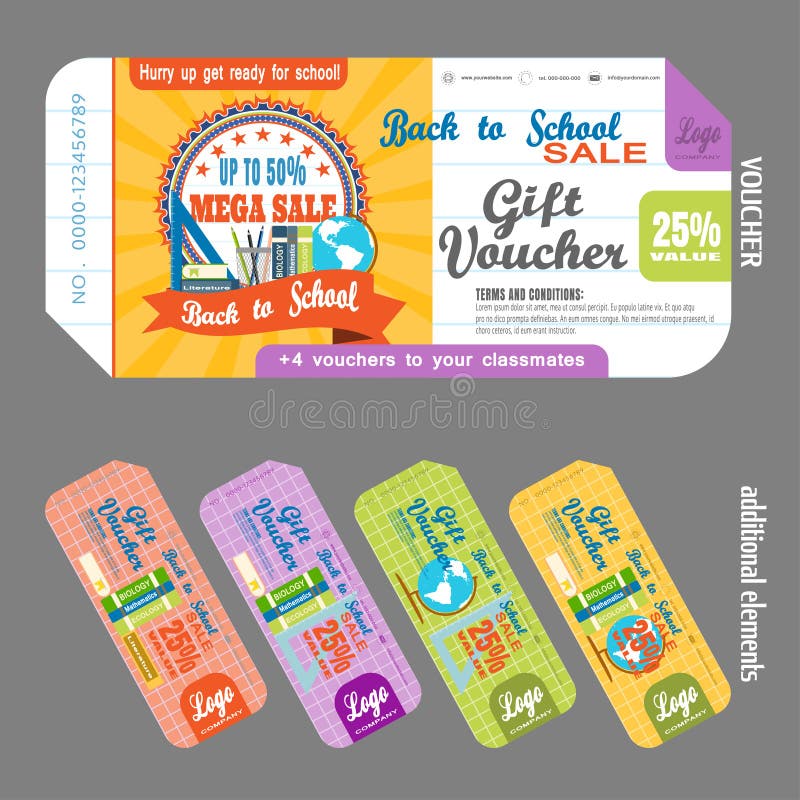 Back To School Voucher Stock Illustrations 133 Back To School Voucher