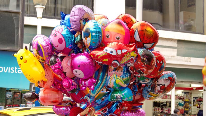 Bundle of helium balloons editorial stock photo. Image of child - 156162808