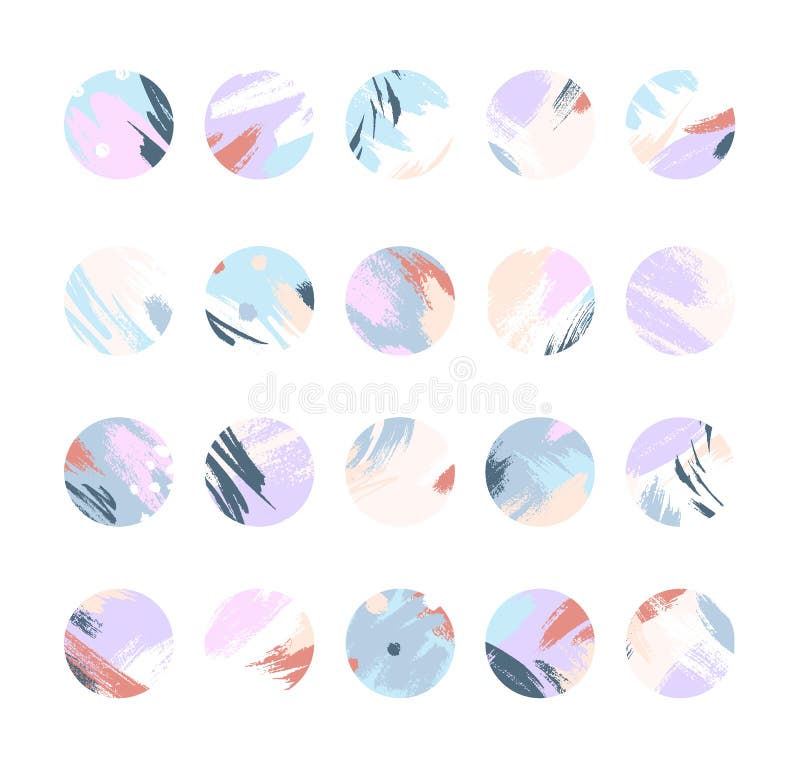 Bundle of Insta Highlights in Soft Pastel Colors.Modern Vector ...