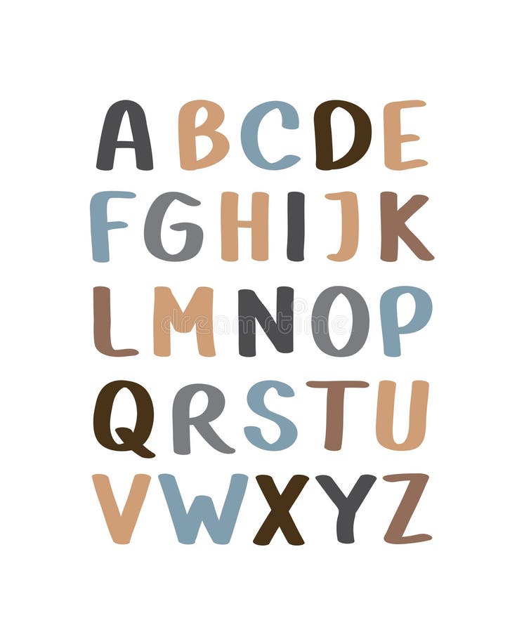 Neutral Alphabet Colorful Uppercases Stock Illustrations – 1 Neutral ...