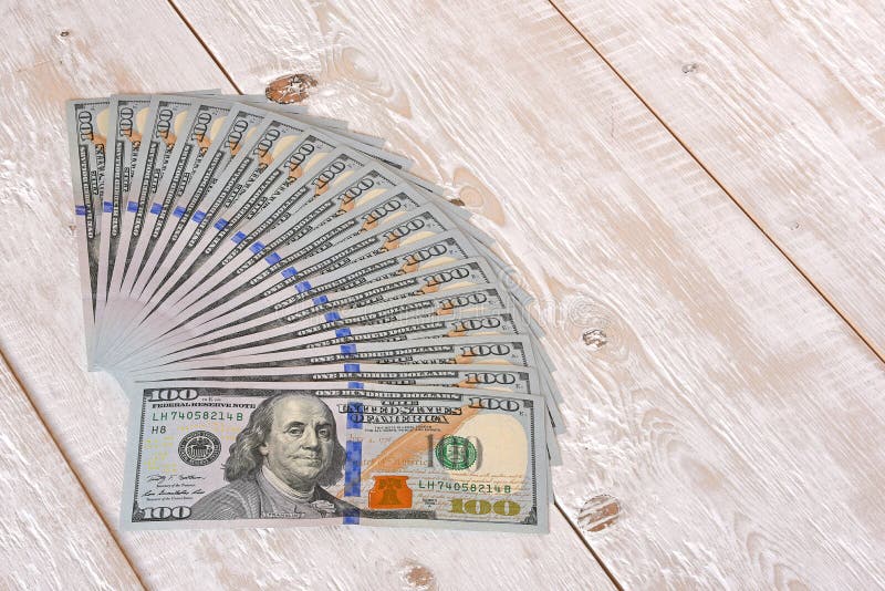 chash money on a table Stock Photo