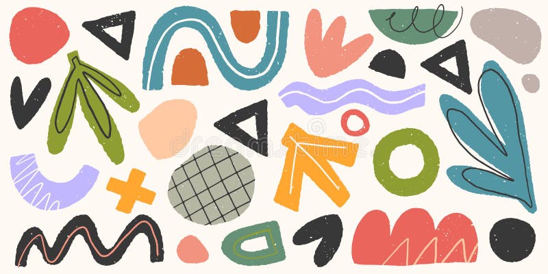 Vector Set Of Colorful Fun Patchesstickersgeometric Shapes In 90s